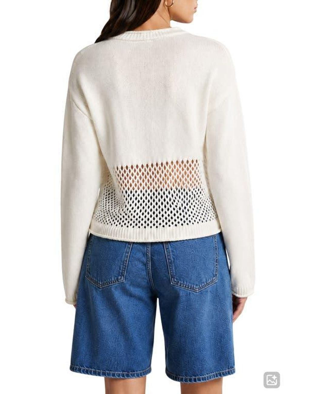 Love By Design White Apollo Open Knit Pullover