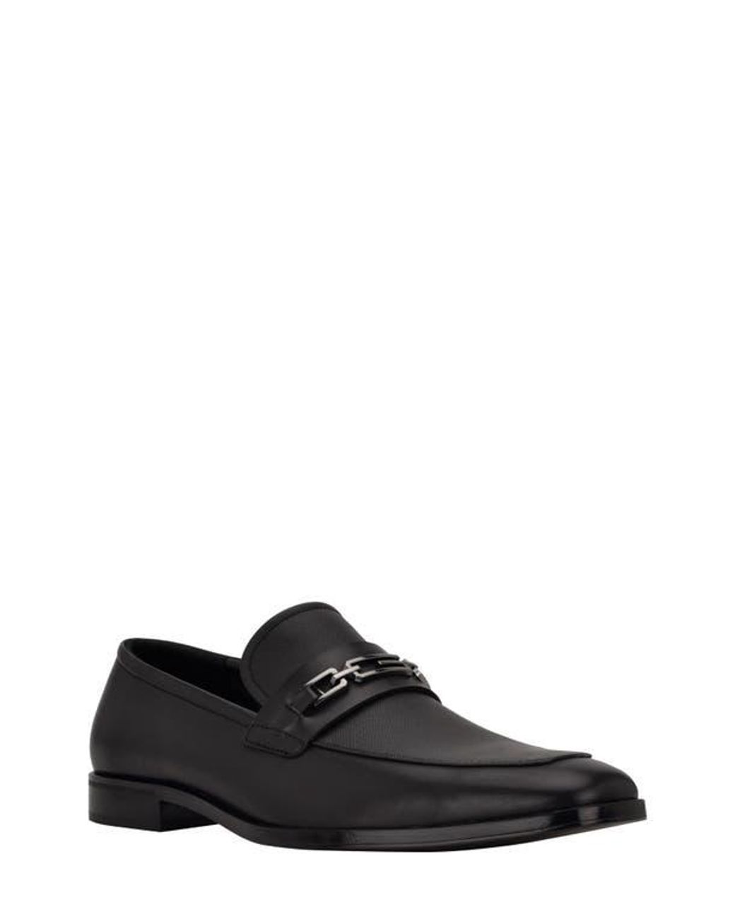 GUESS Black Embossed Leather Penny Loafers Amazon.com | Guess Men main image 3