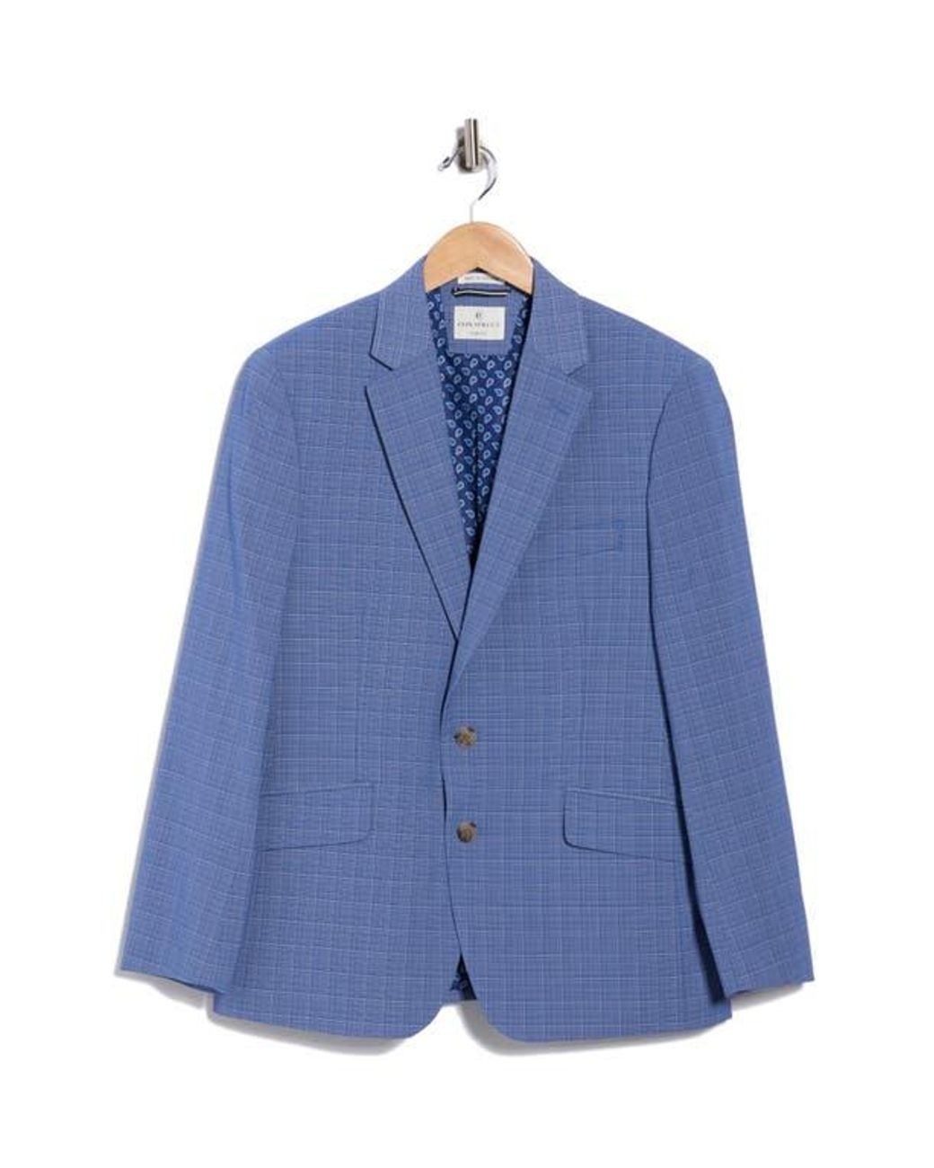 Con.struct Blue Plaid Two-Button Sport Coat for men