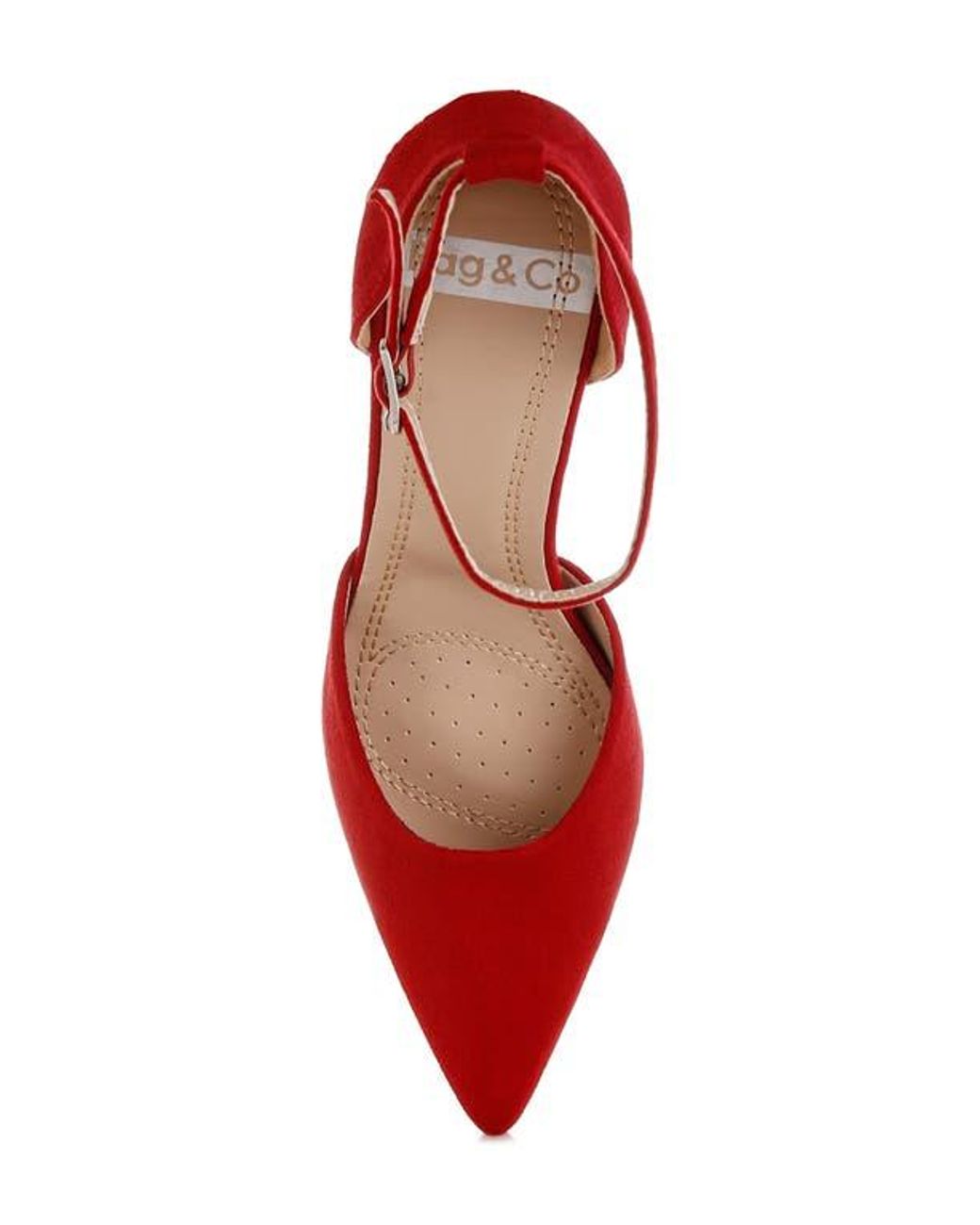 Rag & Co Red Ushra Pointed Toe Pump