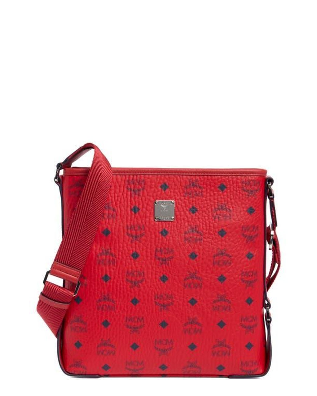 Mcm red crossbody bag hotsell