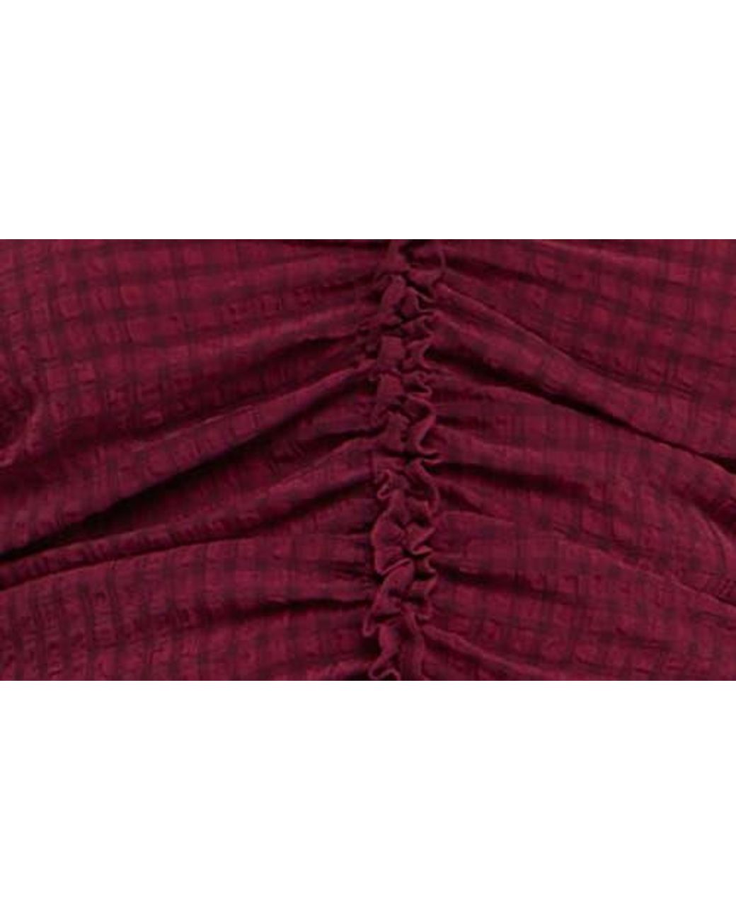 Endless Rose Red Ruched Chiffon Top
