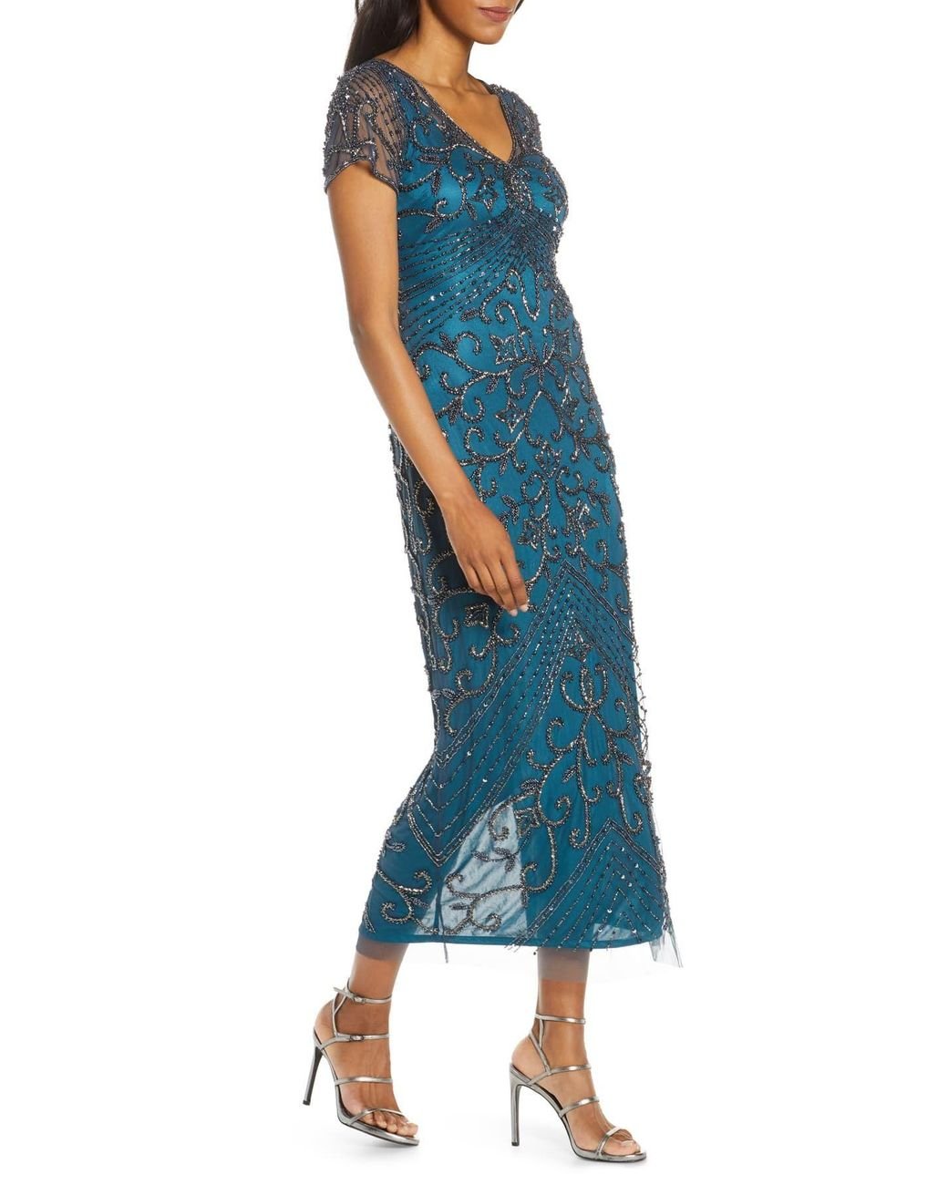 Beaded longline sales gown pisarro nights