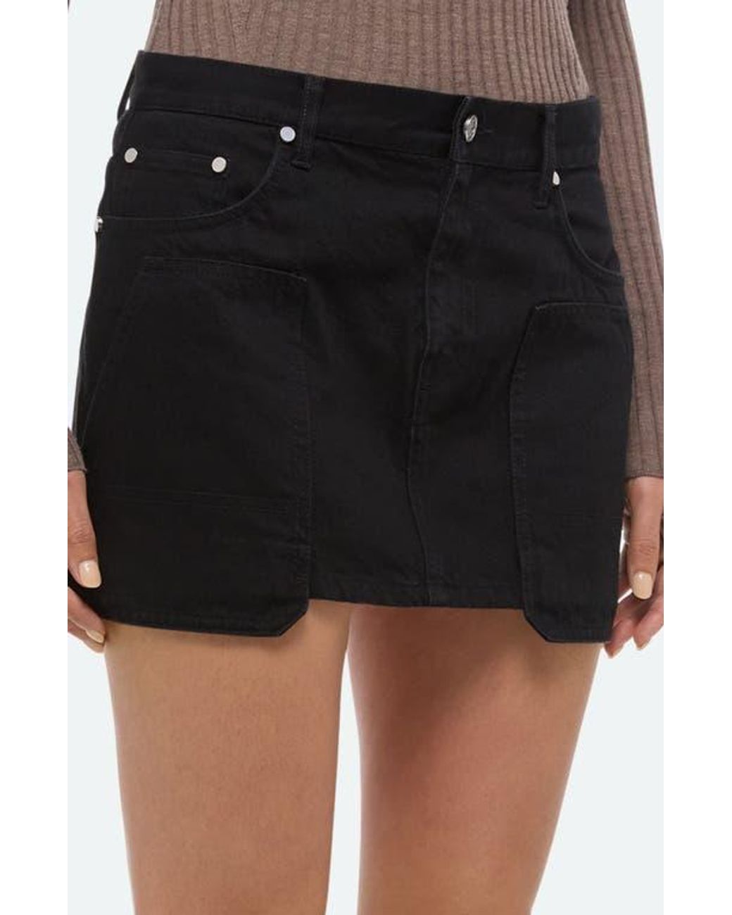 Helmut Lang Black Carpenter Miniskirt