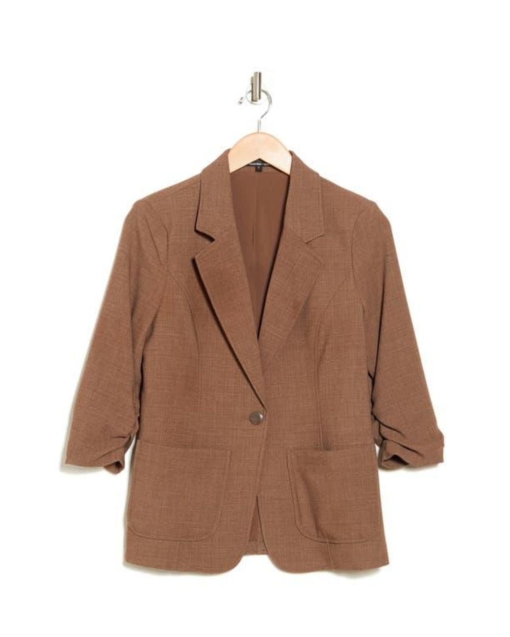 Amanda + Chelsea Brown One-Button Blazer