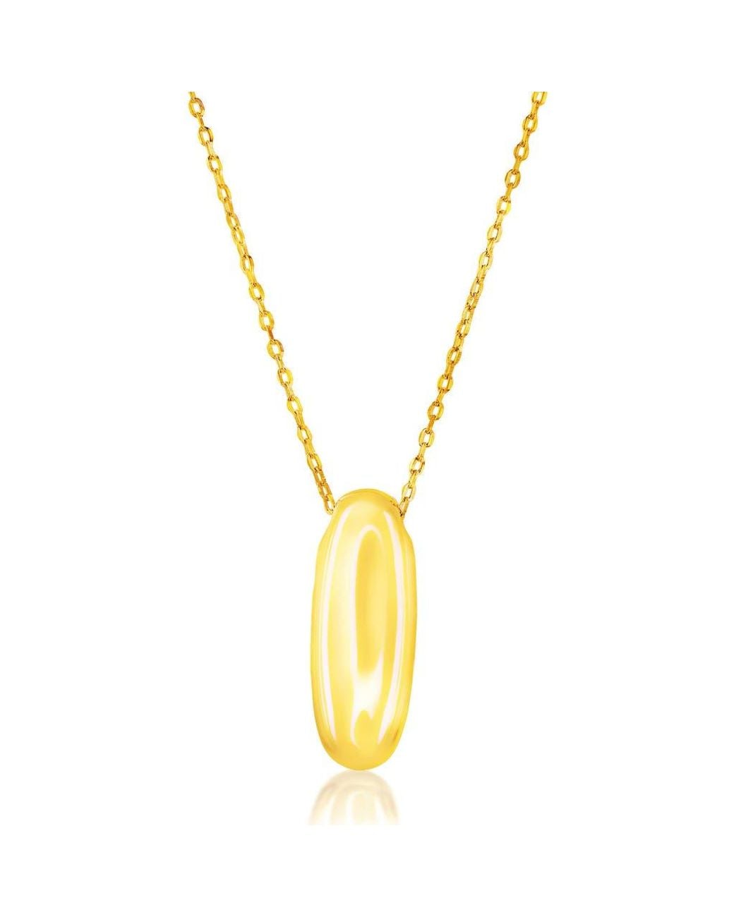 Simona Metallic Bubble Initial Pendant Necklace