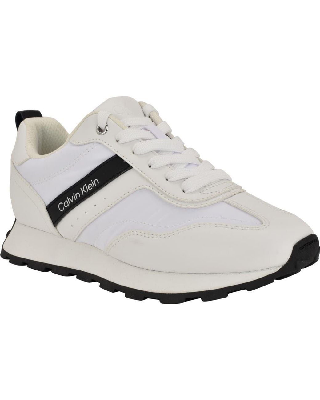 Calvin Klein White Tanja Retro Lace-up Sneakers