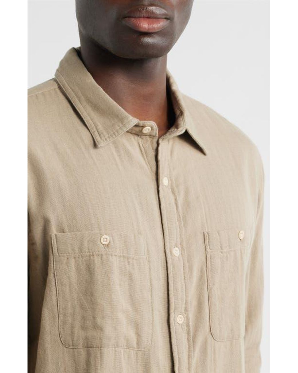 AG Jeans Natural Wayne Button-Up Work Shirt for men