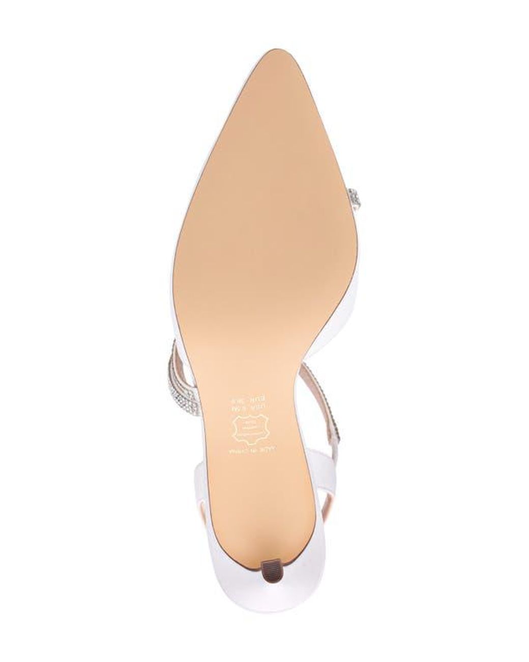 Nina White Nela Slingback Pointed Toe Pump