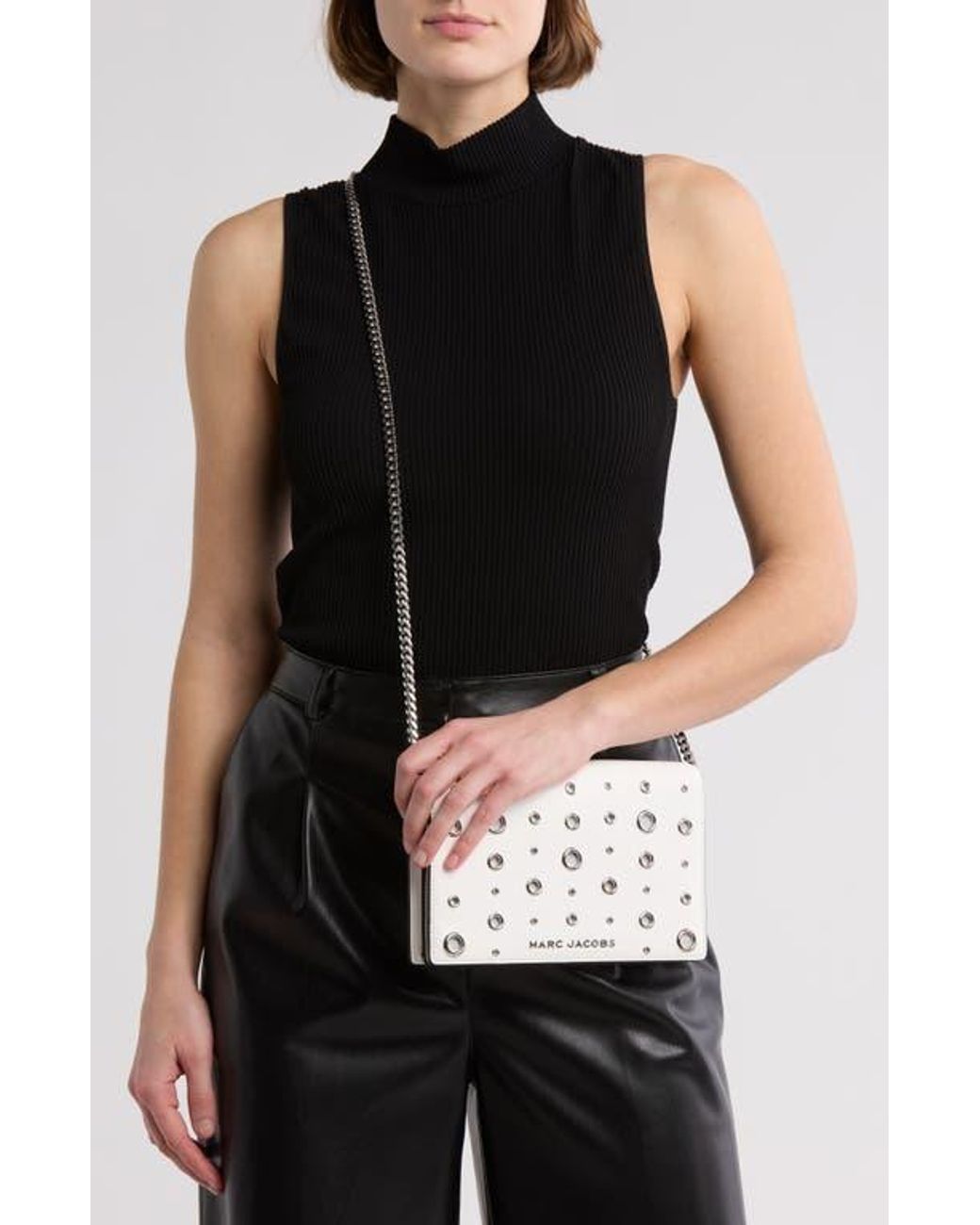 Marc Jacobs Grommet Flap Shoulder Bag in Metallic | Lyst