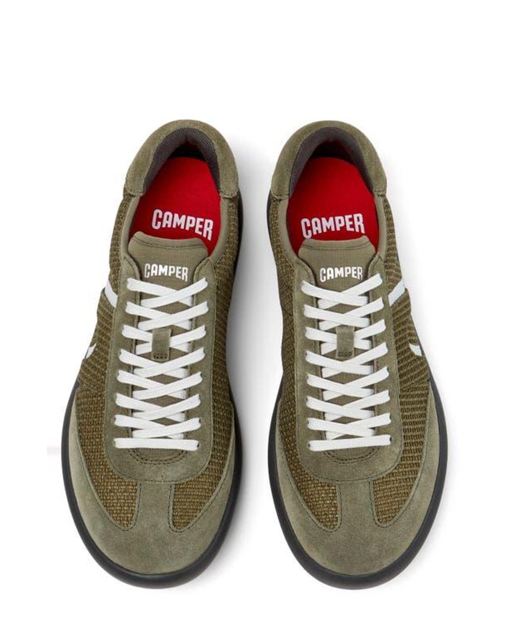 Camper Green Pelotas Soller Lyocell Tencel And Suede Sneakers for men