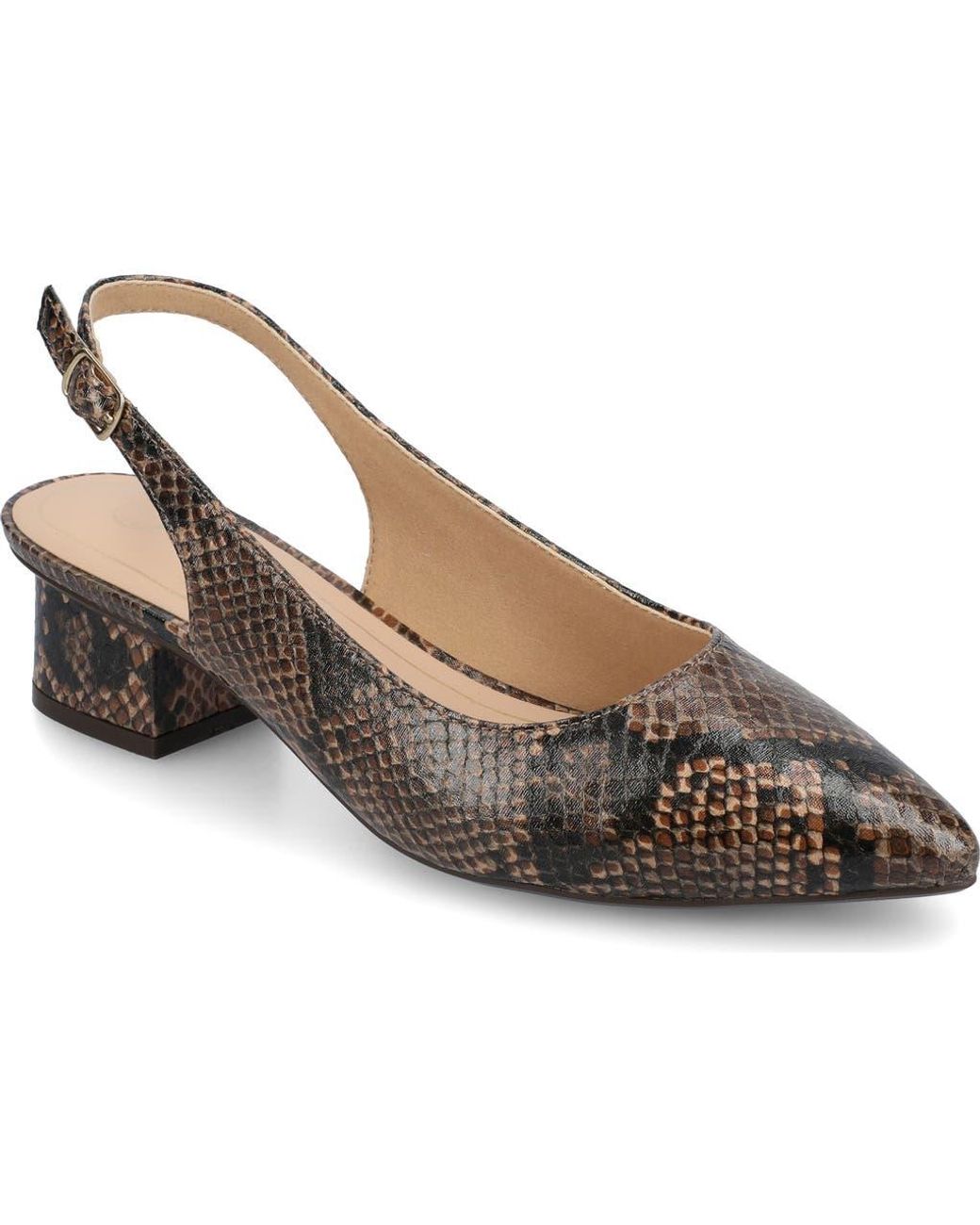 Journee Collection Metallic Sylvia Slingback Pump