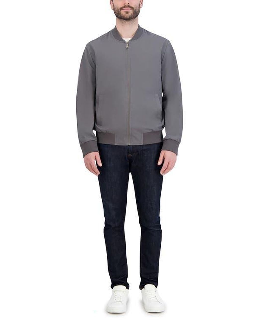 Cole Haan Gray Bomber Jacket for men