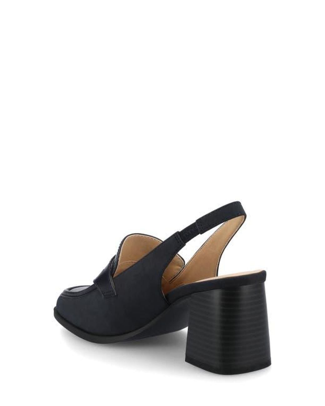 Journee Collection Black Henrika Slingback Pump