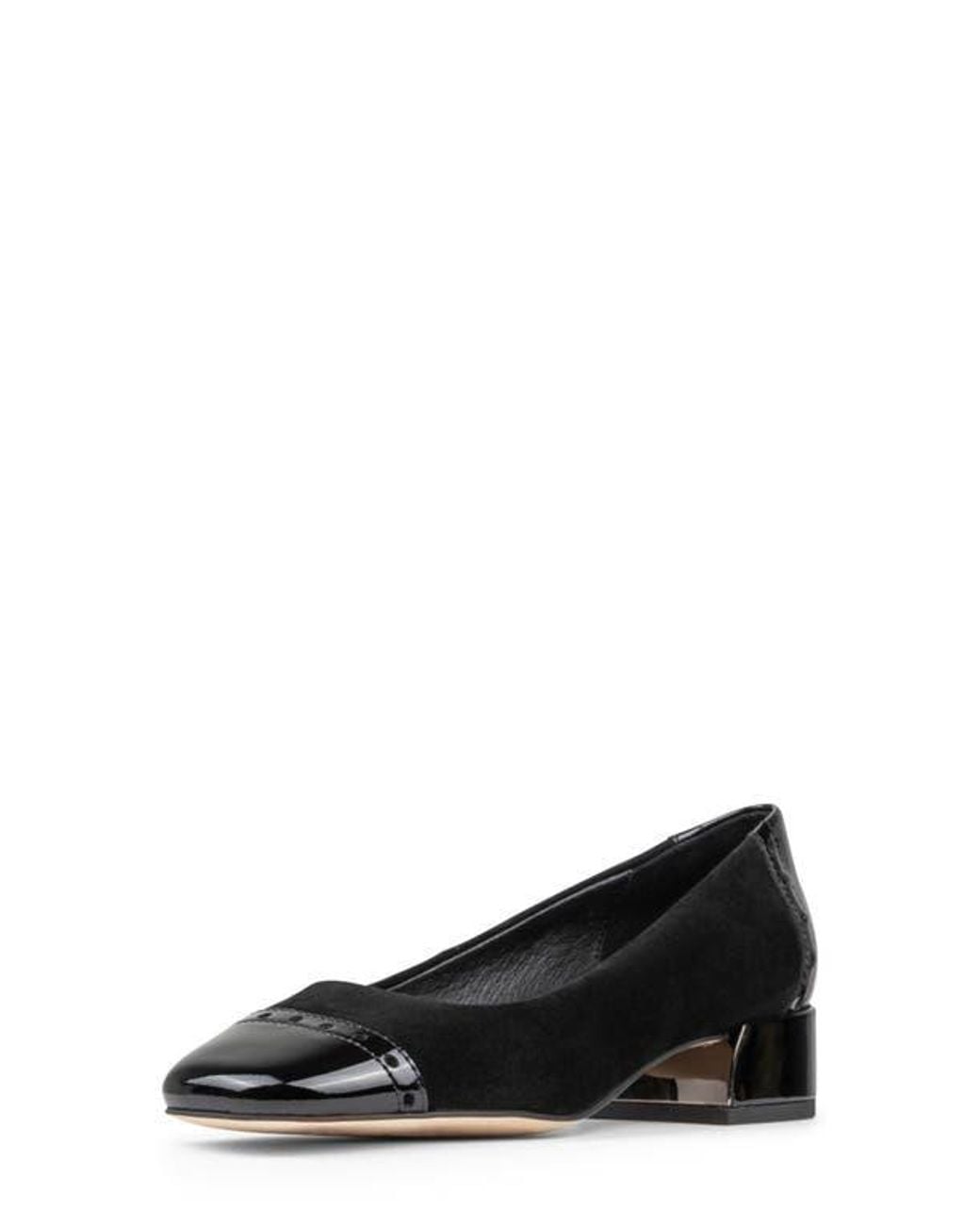 Donald J Pliner Black Cap Toe Pump