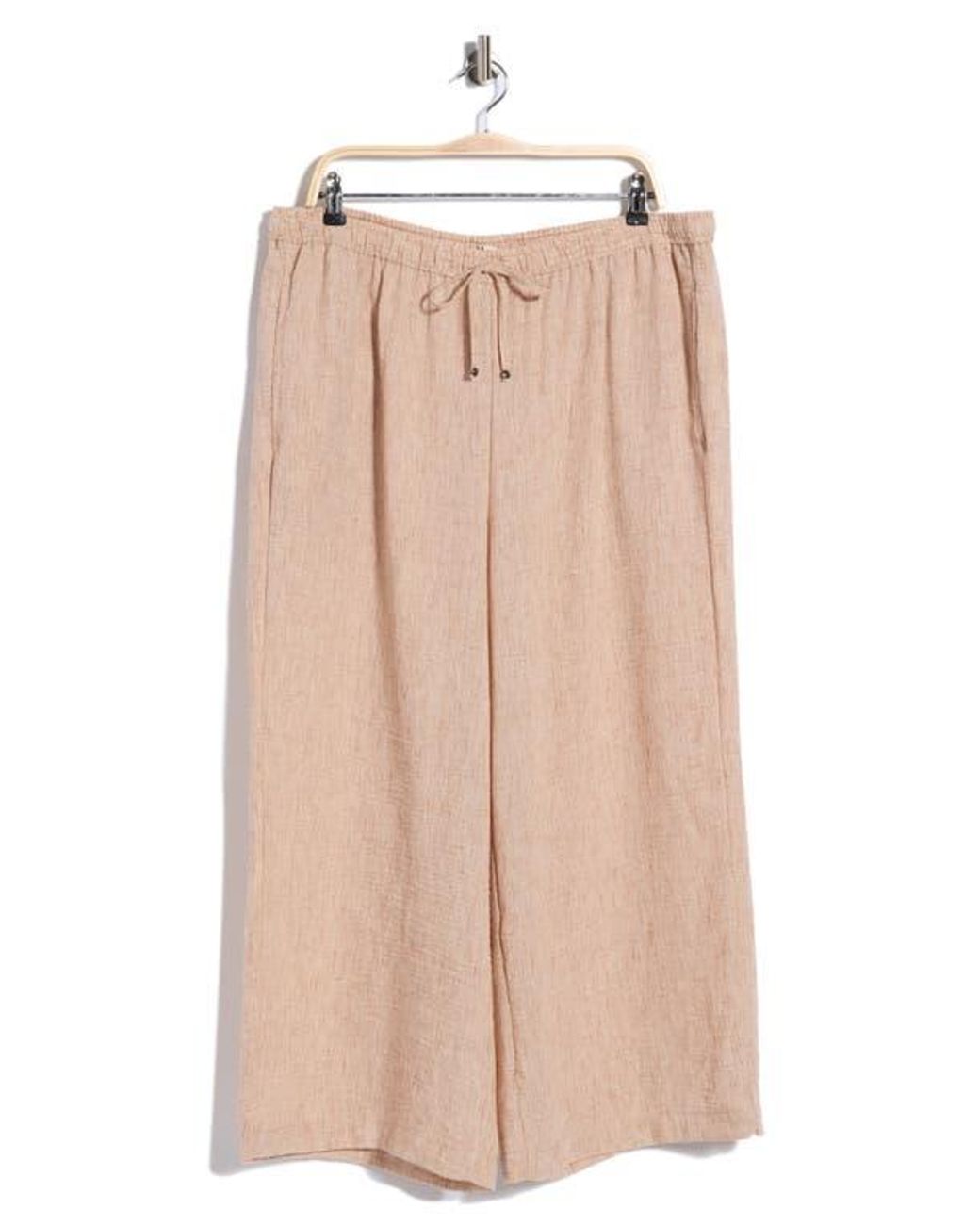 Max Studio Natural Crop Drawstring Pants
