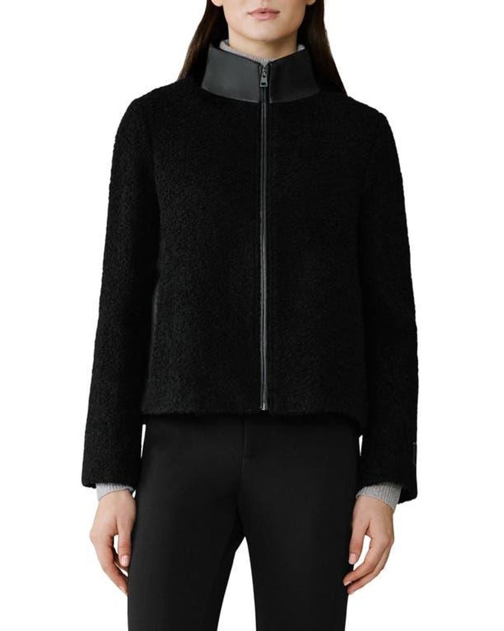 SOIA & KYO Black Kaitlyn Zip Jacket