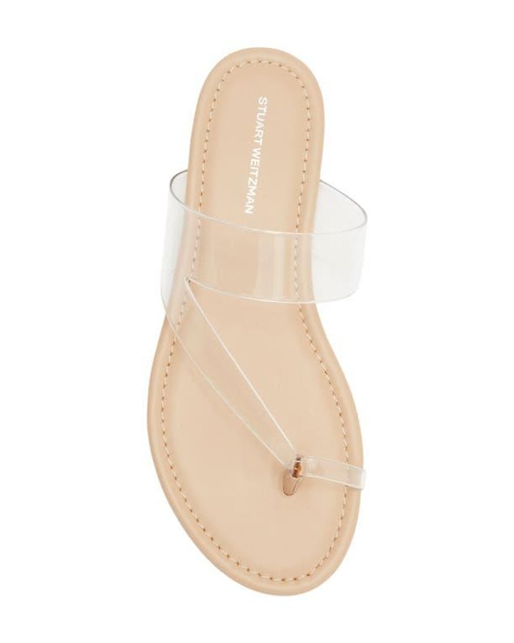 Stuart Weitzman Natural Remy Toe Strap Sandal