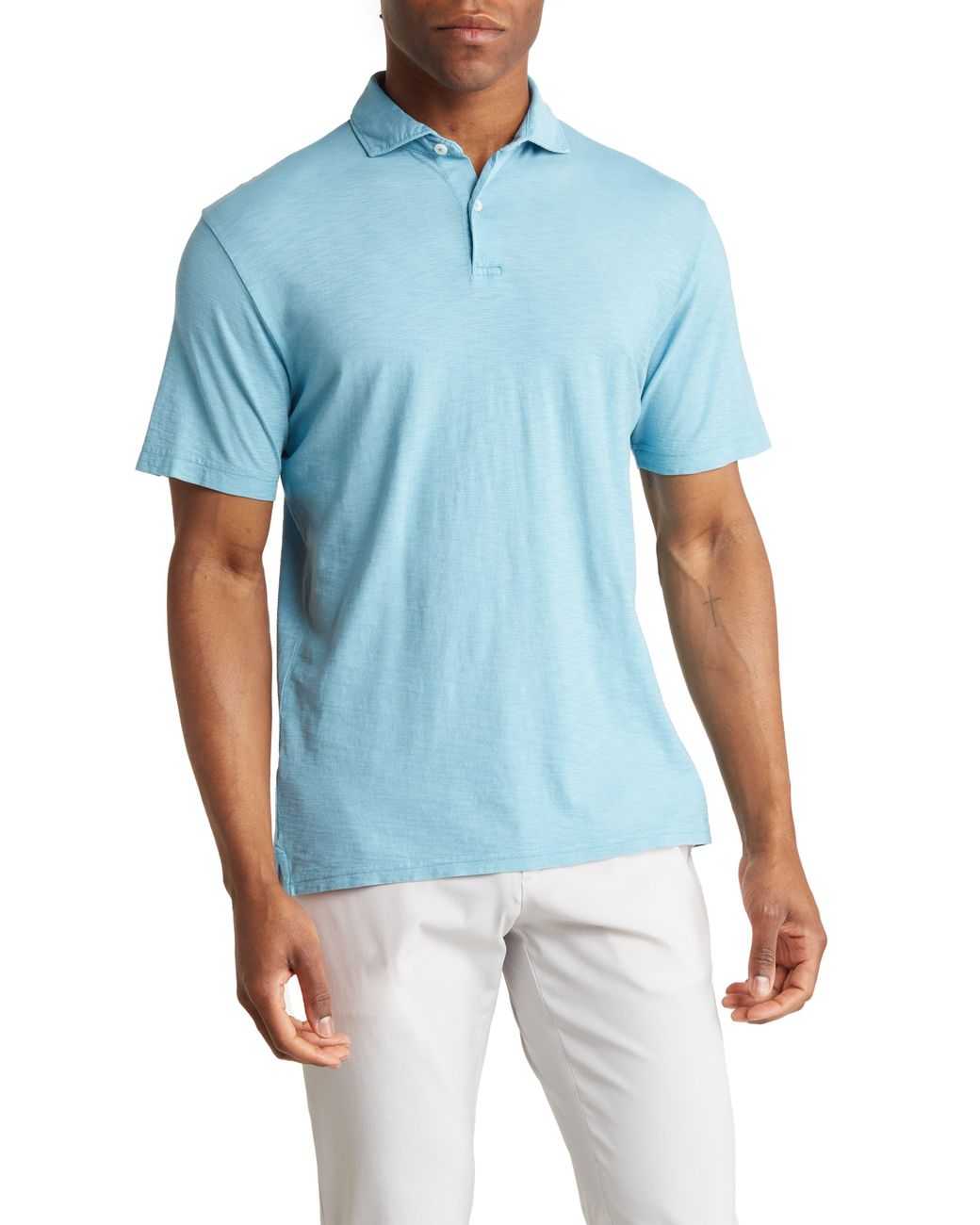 Peter Millar Crafted Journeyman Pima Cotton Polo in Blue for Men | Lyst
