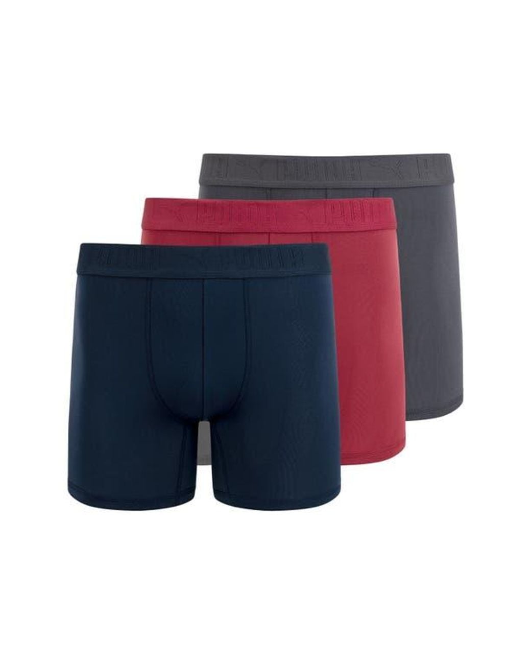 PUMA Blue 3-Pack Boxer Briefs for men