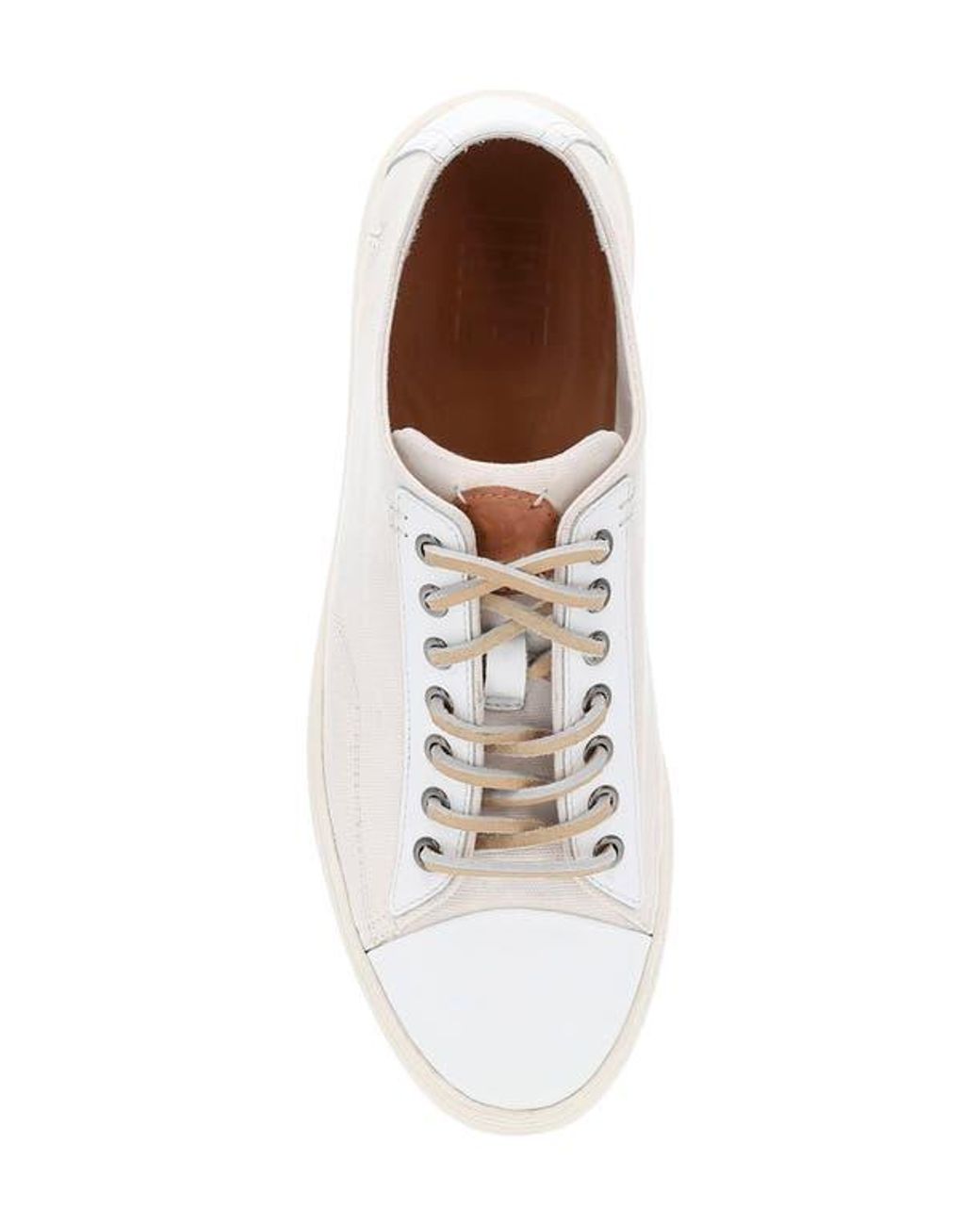 Frye White Astor Cap Toe Low Top Sneaker for men
