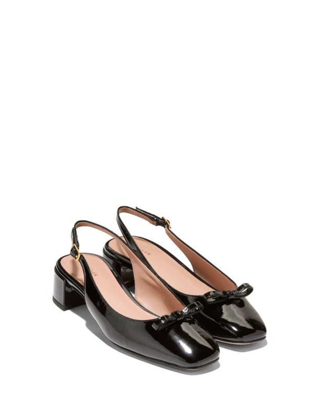 Cole Haan Black Patsy Bow Slingback Pump