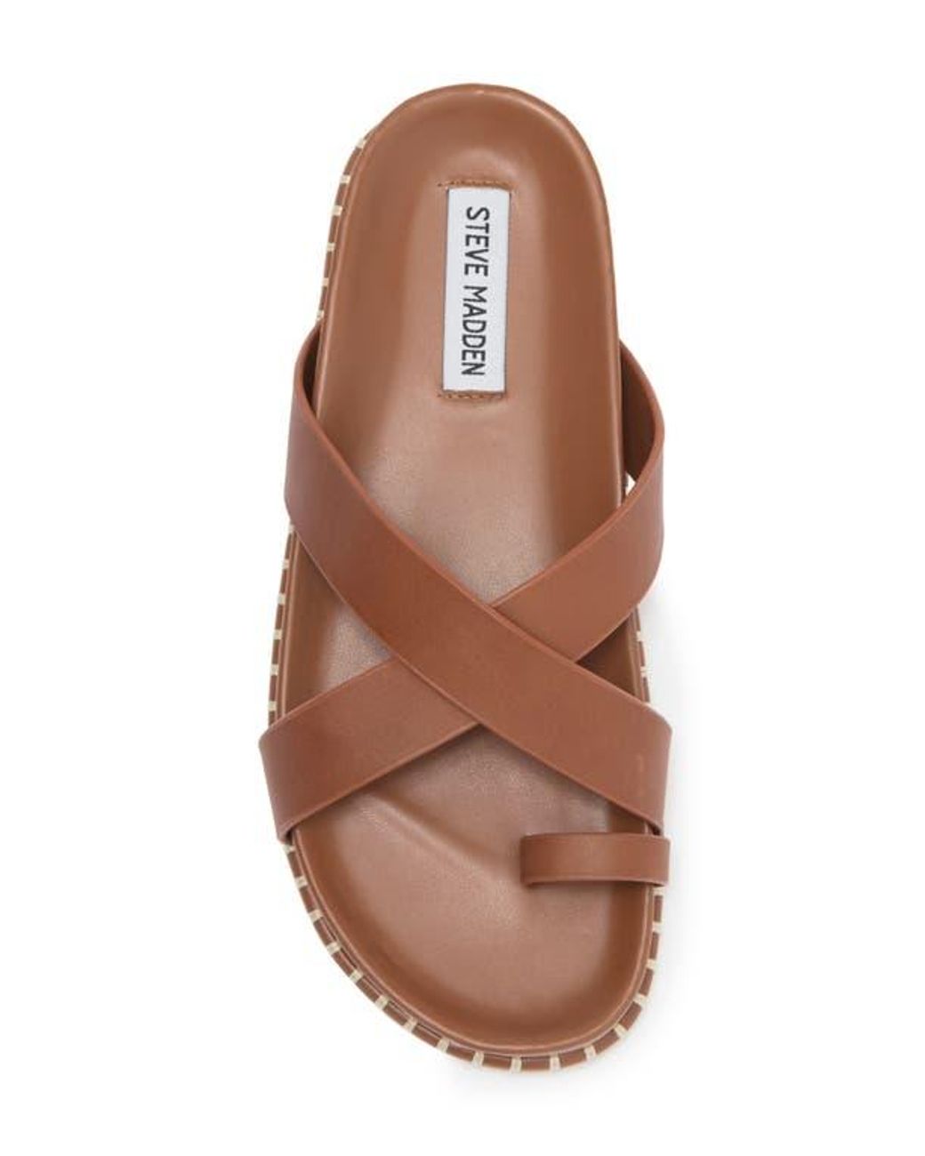 Steve Madden Viena Slide Sandal in Brown | Lyst