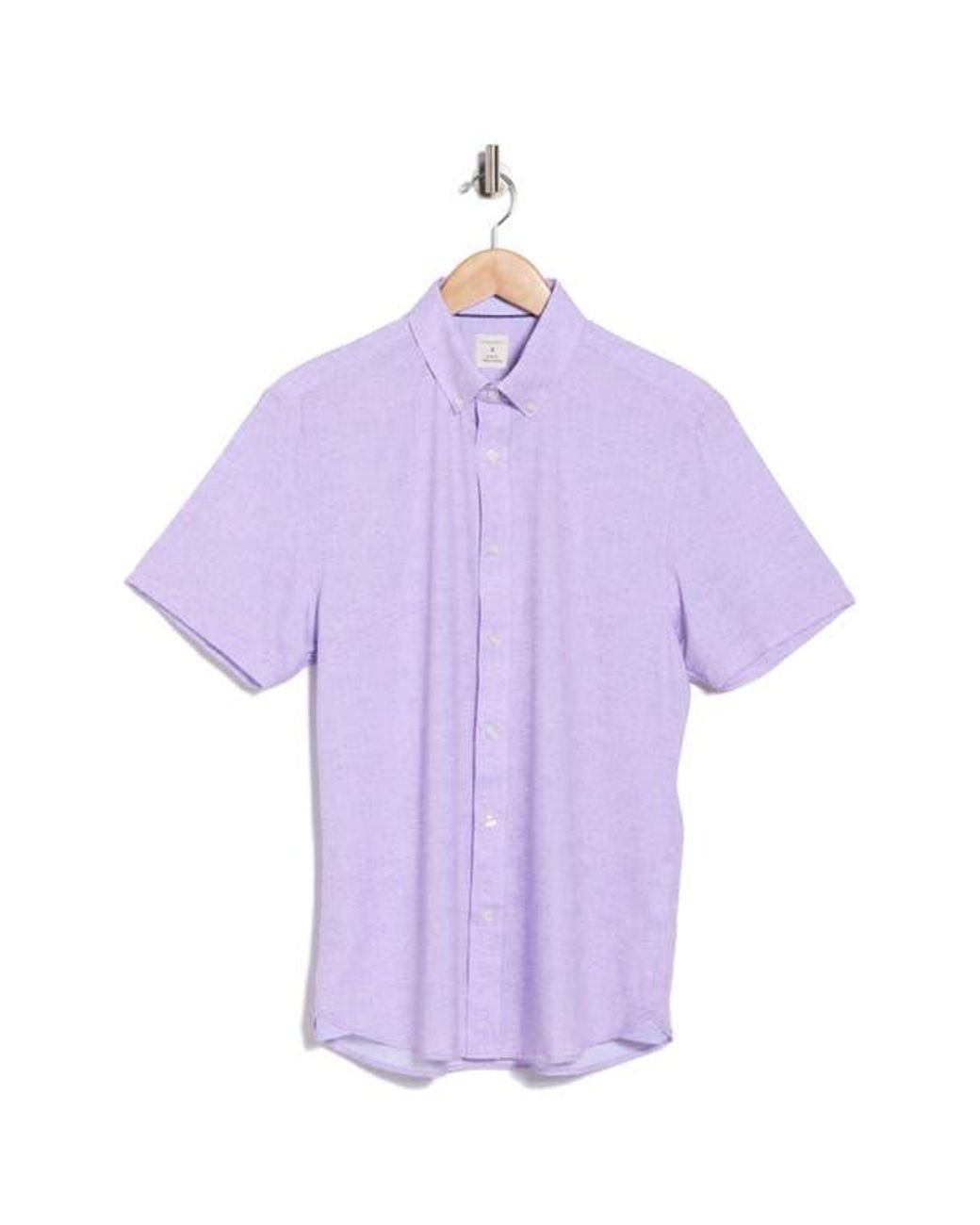 Con.struct Purple Short Sleeve Button-Down Shirt for men