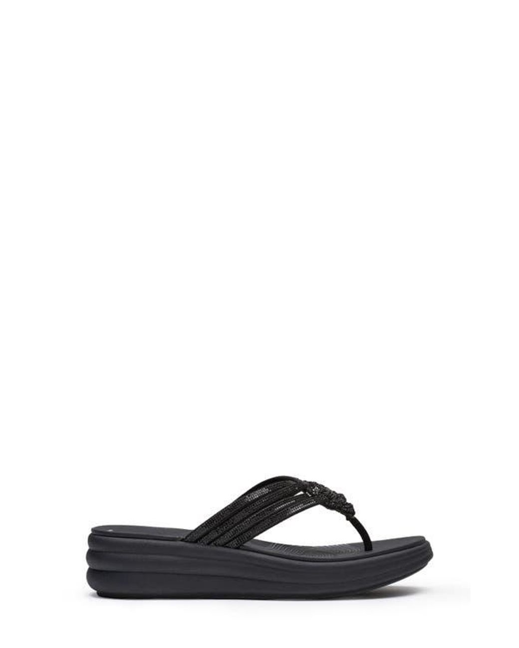 Clarks Black Drift Gem Flip Flop