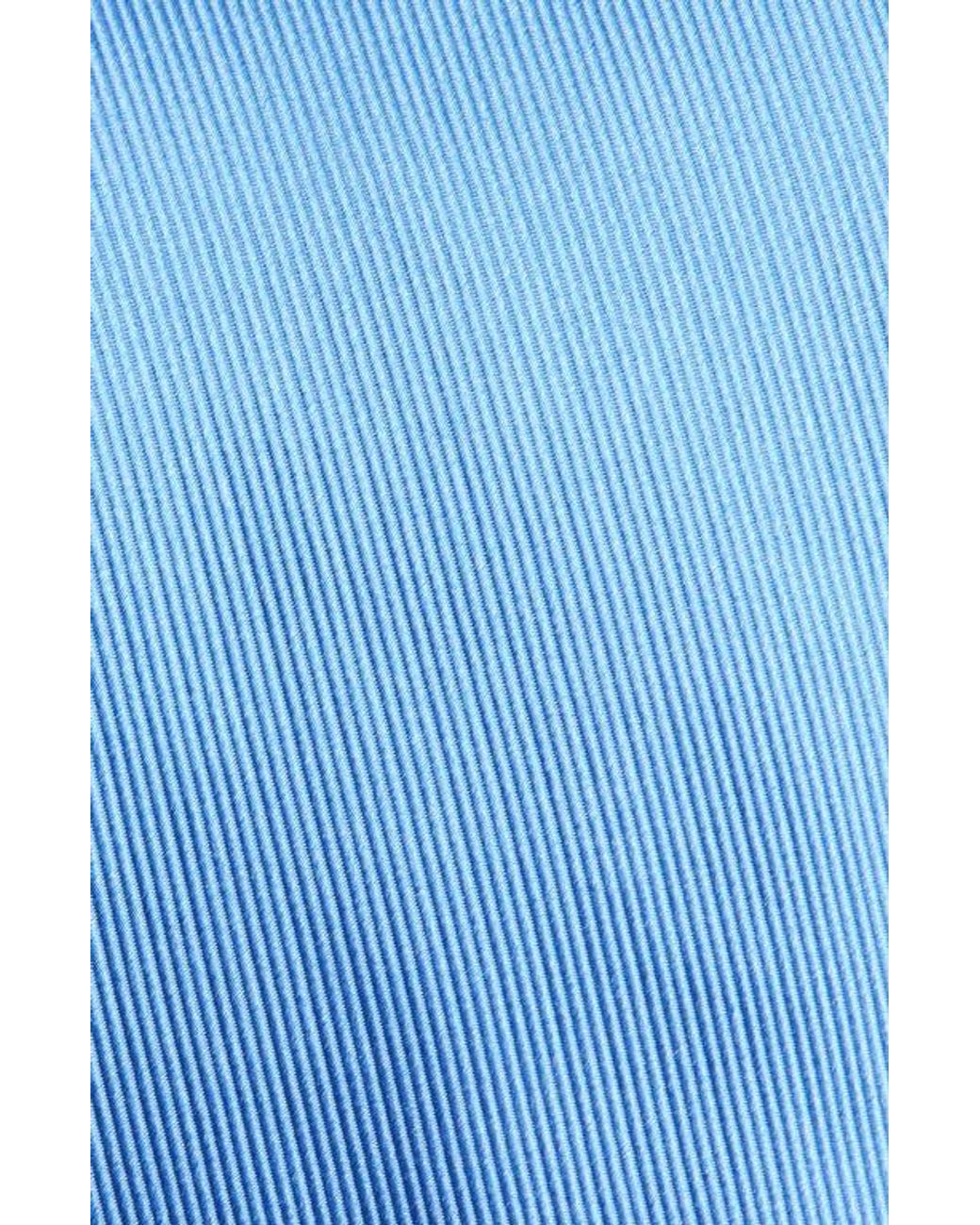 Duchamp Blue Solid Silk Tie for men