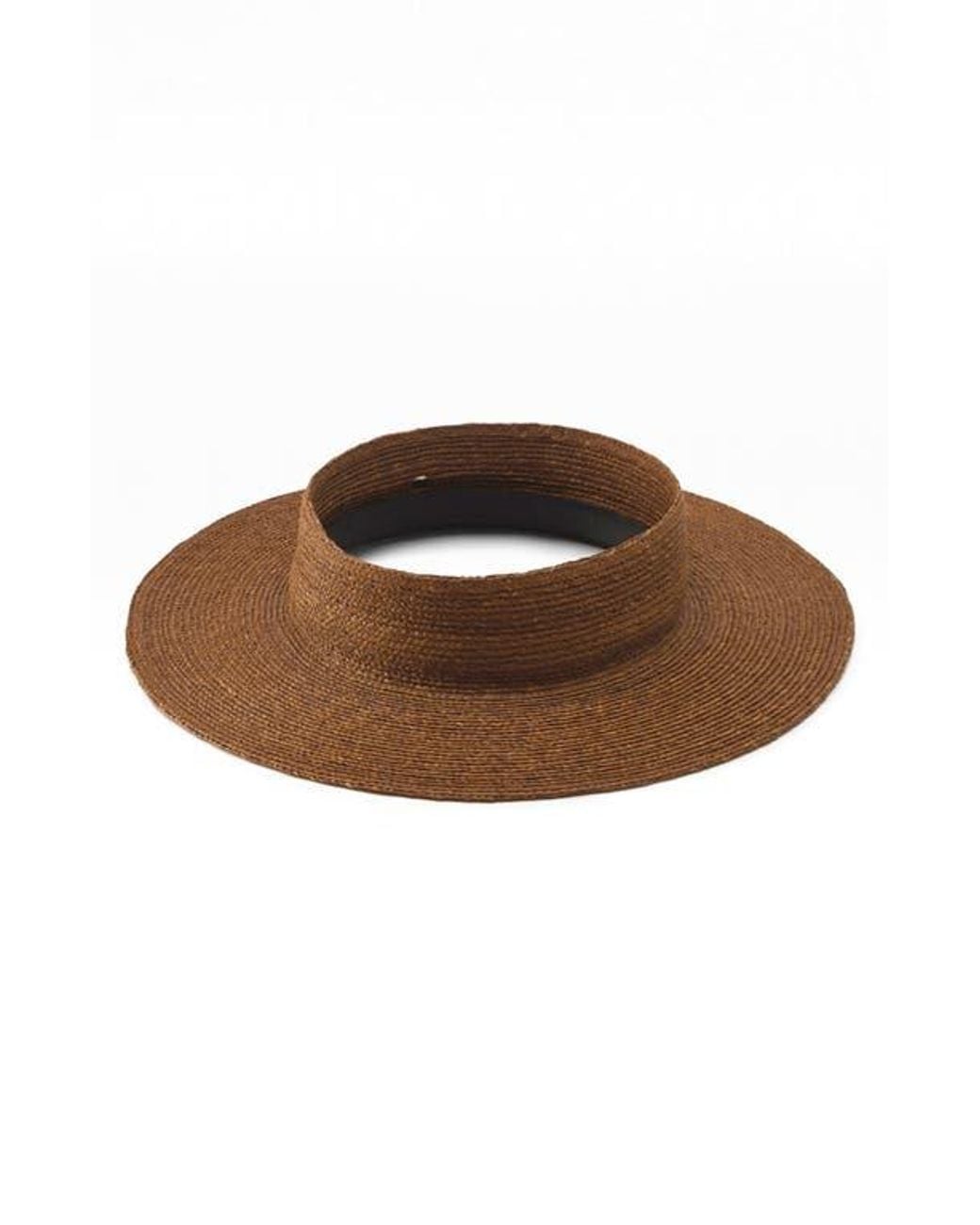 Helen Kaminski Brown Rani Raffia Visor