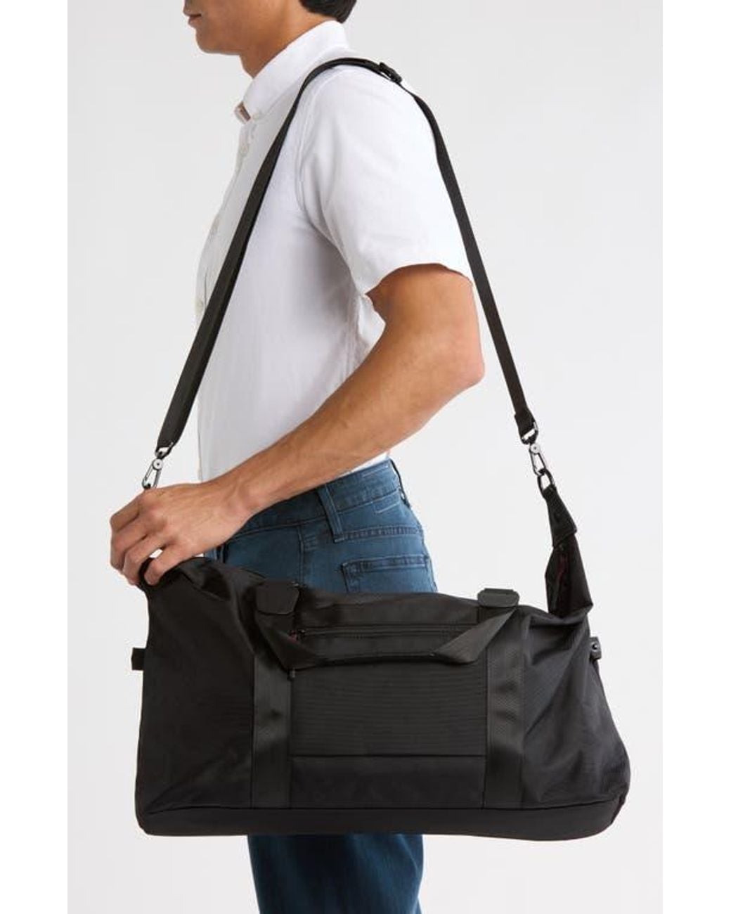 Bonobos Black Ballistic Nylon Duffle Bag for men
