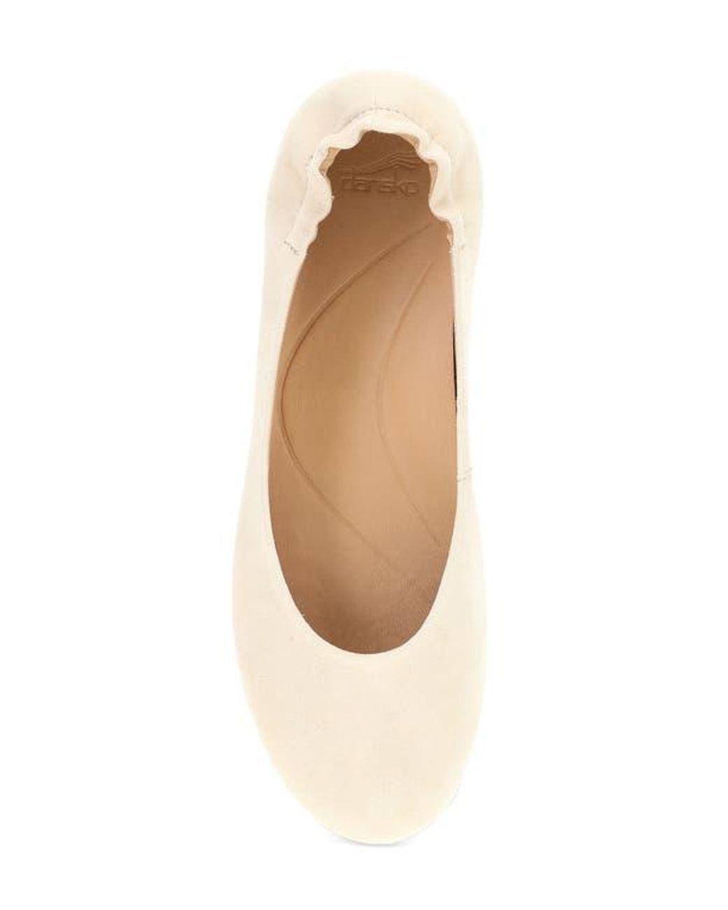 Dansko White Mollie Ballet Flat