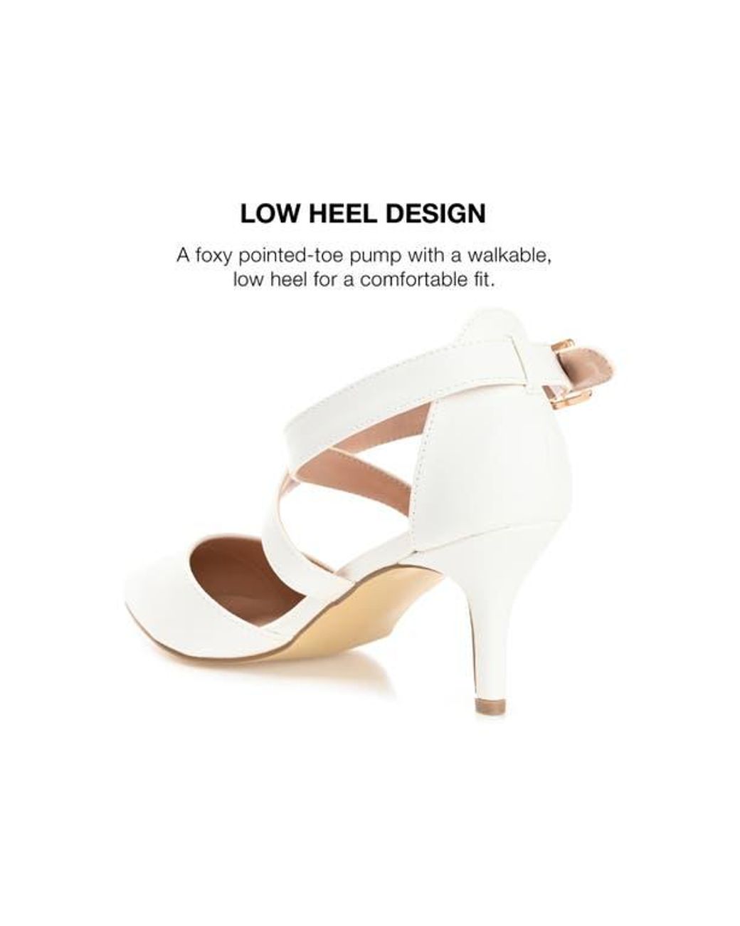 Journee Collection Pink Riva Crossover Pump