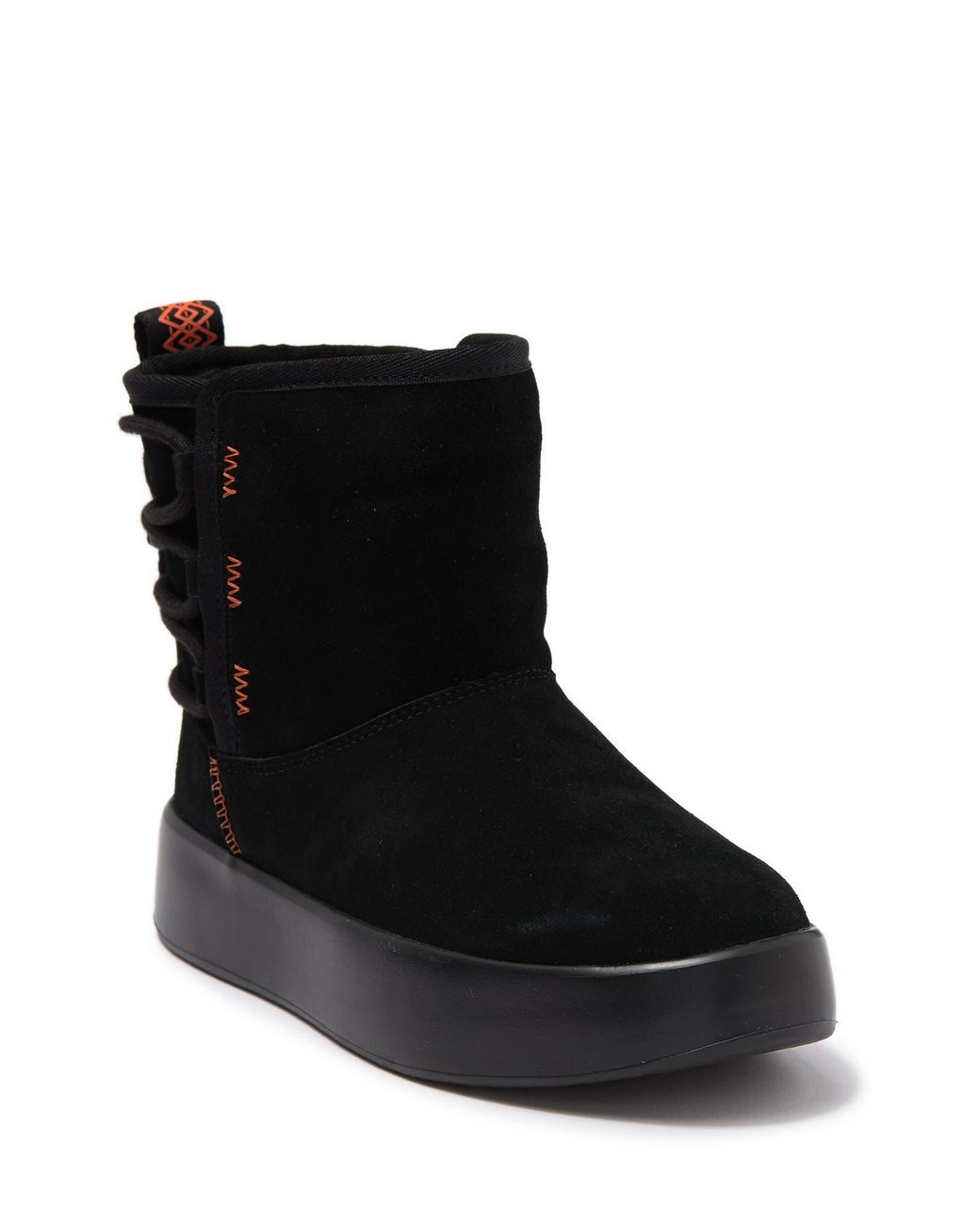 UGG UGG Boom Faux Fur Lined Leather Ankle Boot In Blk At Nordstrom Rack in  Black | Lyst