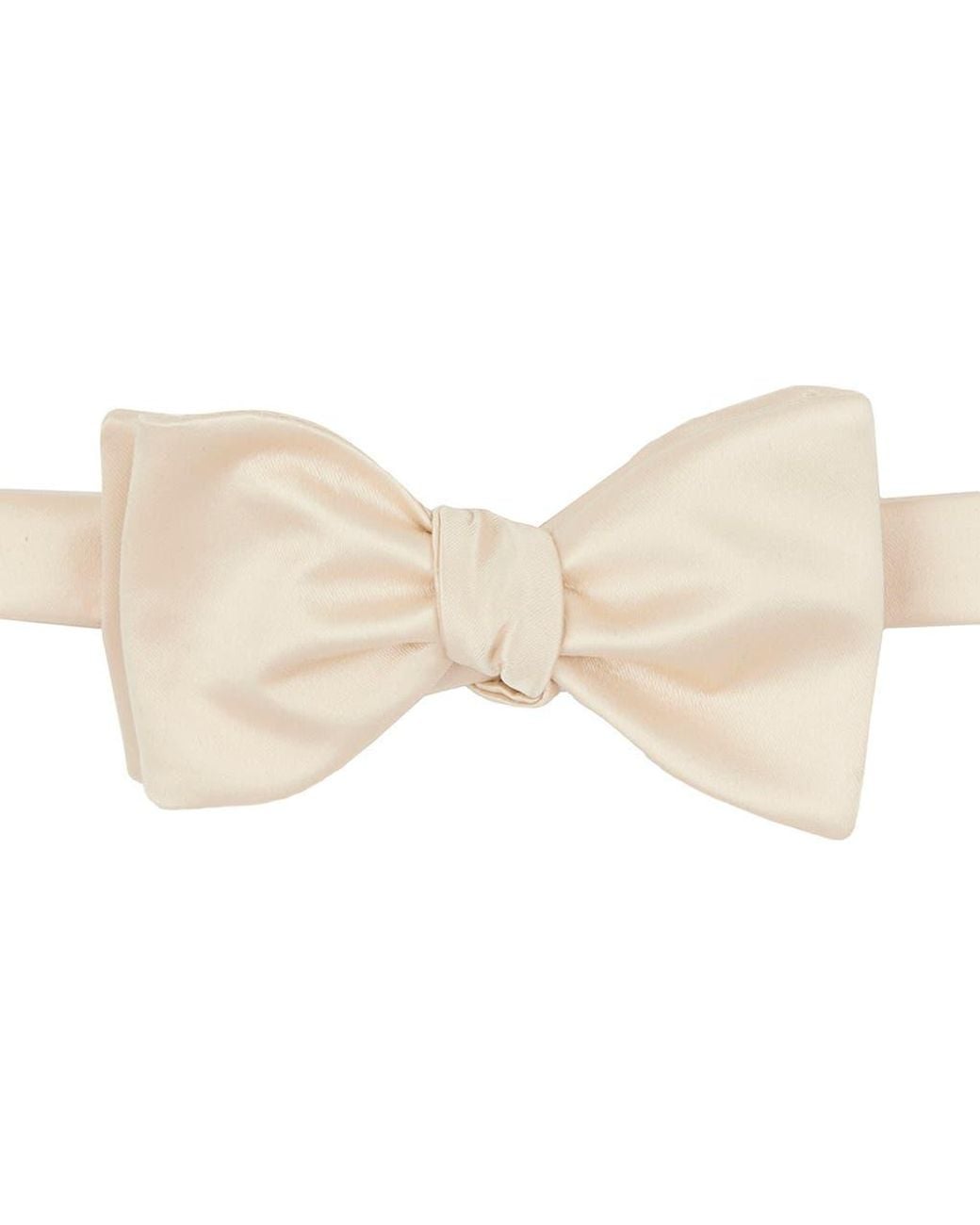 Con.struct Natural Solid Satin Bow Tie for men