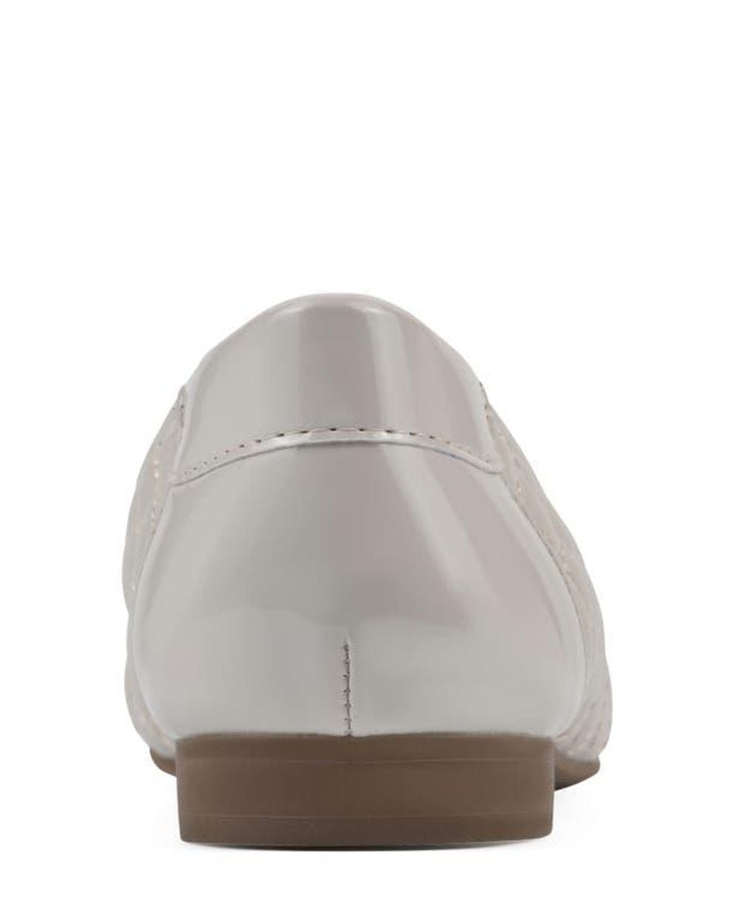 White Mountain Gray Quilted Cap-Toe Ballet Flats