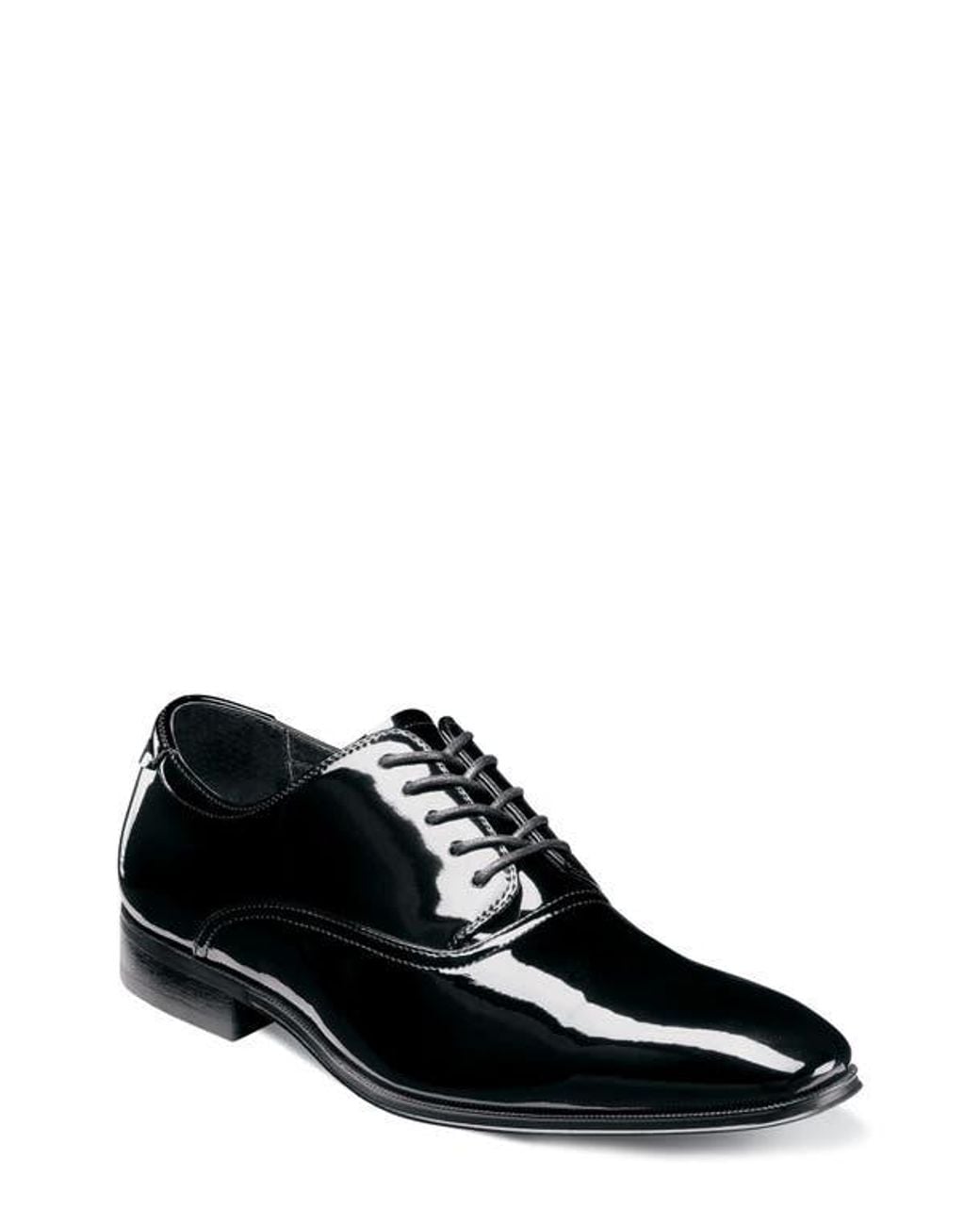 Florsheim Black Atlanta Plain Toe Derby for men