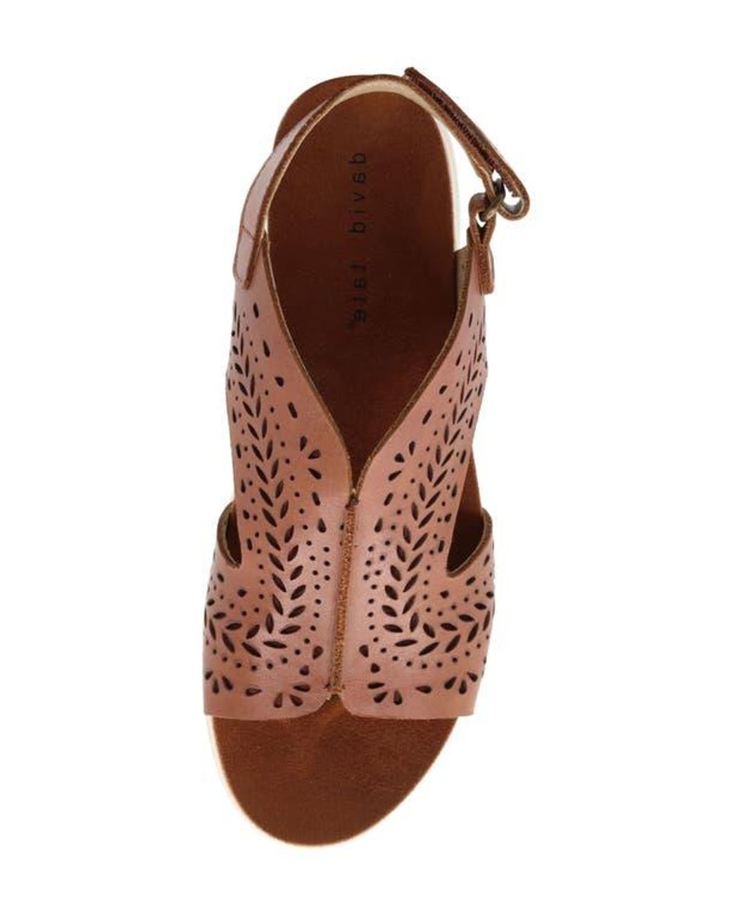 David Tate Brown Moda Slingback Platform Wedge Sandal
