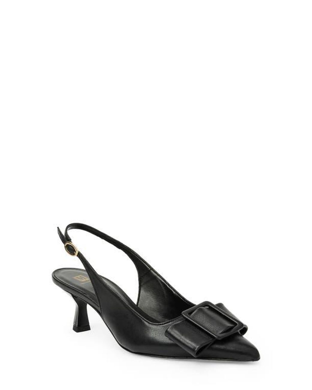 Bruno Magli Black Mona Pointed Toe Slingback Pump