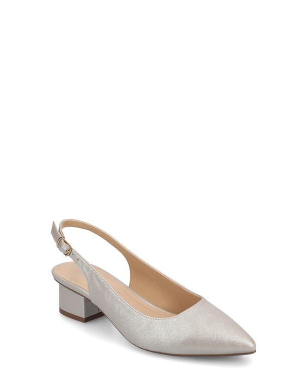 Journee Collection White Sylvia Slingback Pump