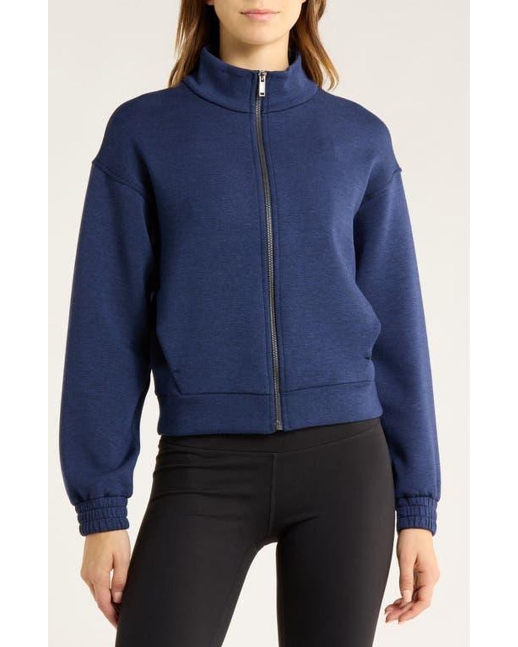 Spanx Blue Brushed Airessentials Jacket