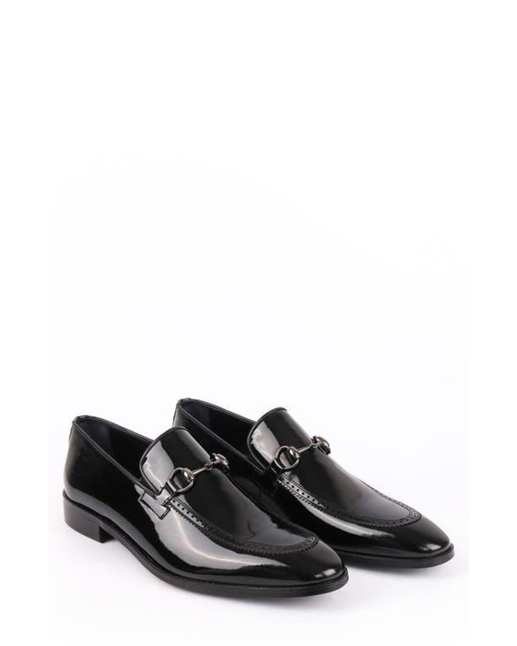 VELLAPAIS Black Edroy Apron Toe Bit Loafer for men
