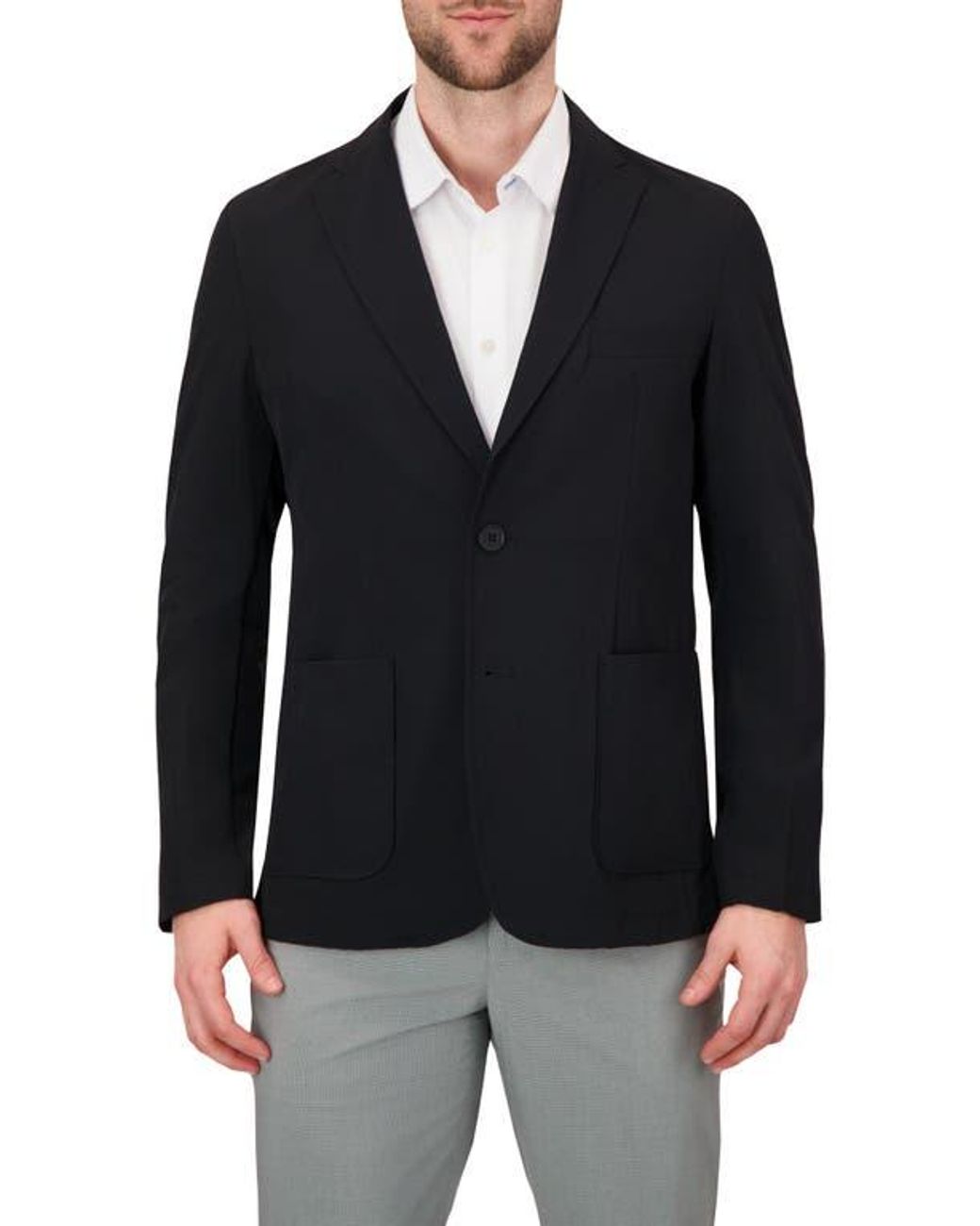 C-LAB NYC Black Packable Woven Tech Jacket for men