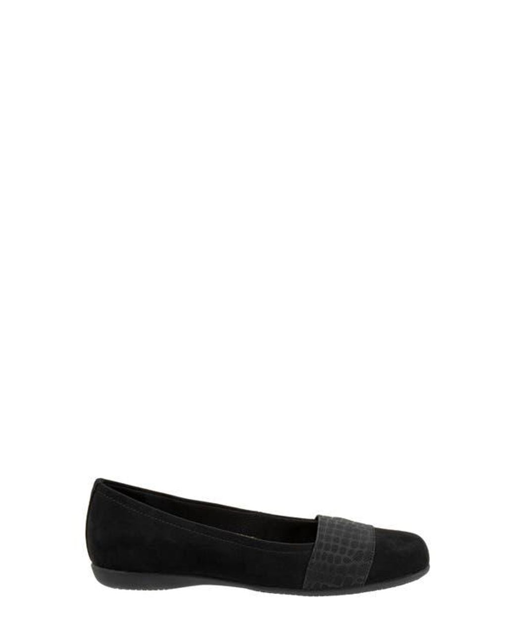 Trotters Black Samantha Flat