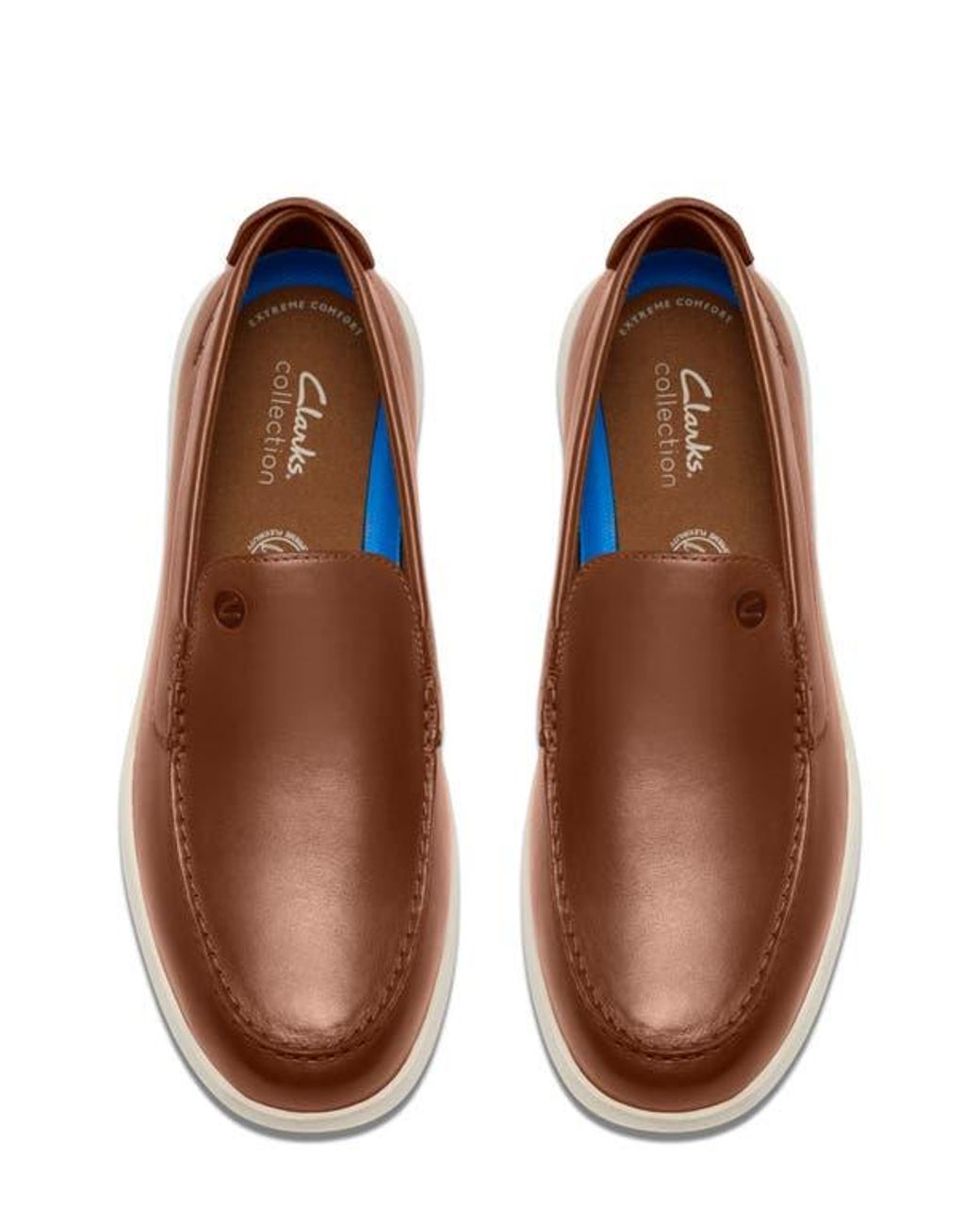 Clarks Brown Flexway Step Slip-On for men