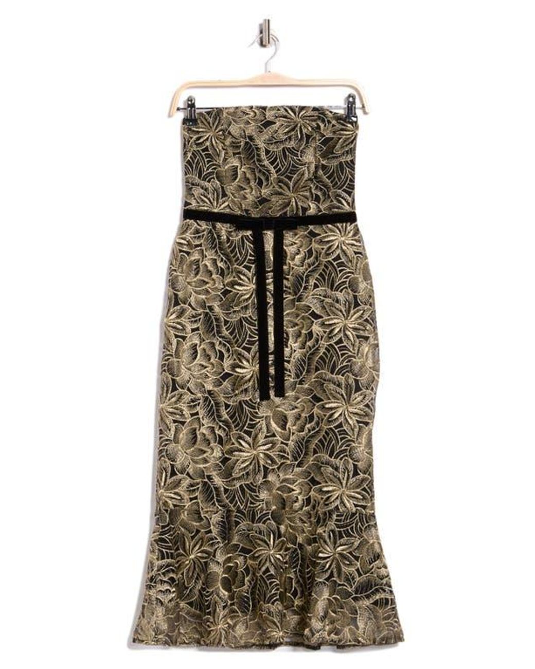 sam edelman embroidered strapless midi dress Sam Edelman 3D Flower Strapless Mini Dress Cream 10