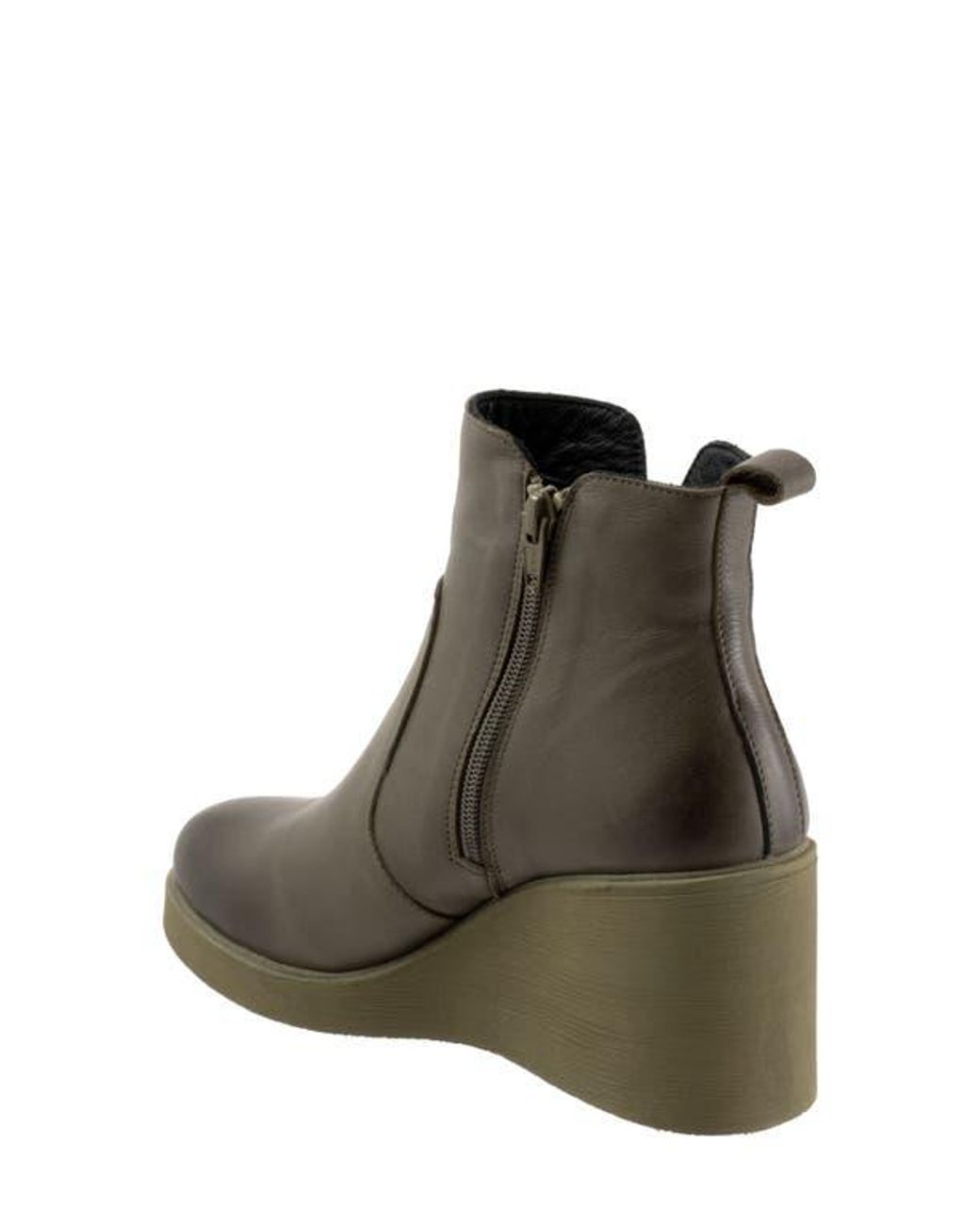 BUENO Brown Laura Platform Wedge Bootie
