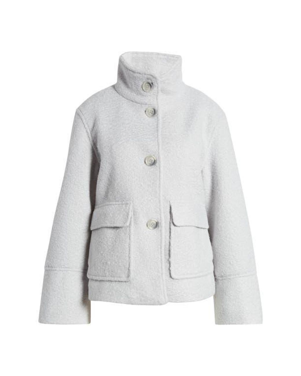 Sam Edelman ★ Stand Collar Pressed Boucle Jacket Sam Edelman Stand Collar Pressed Bouclé Jacket | Nordstromrack