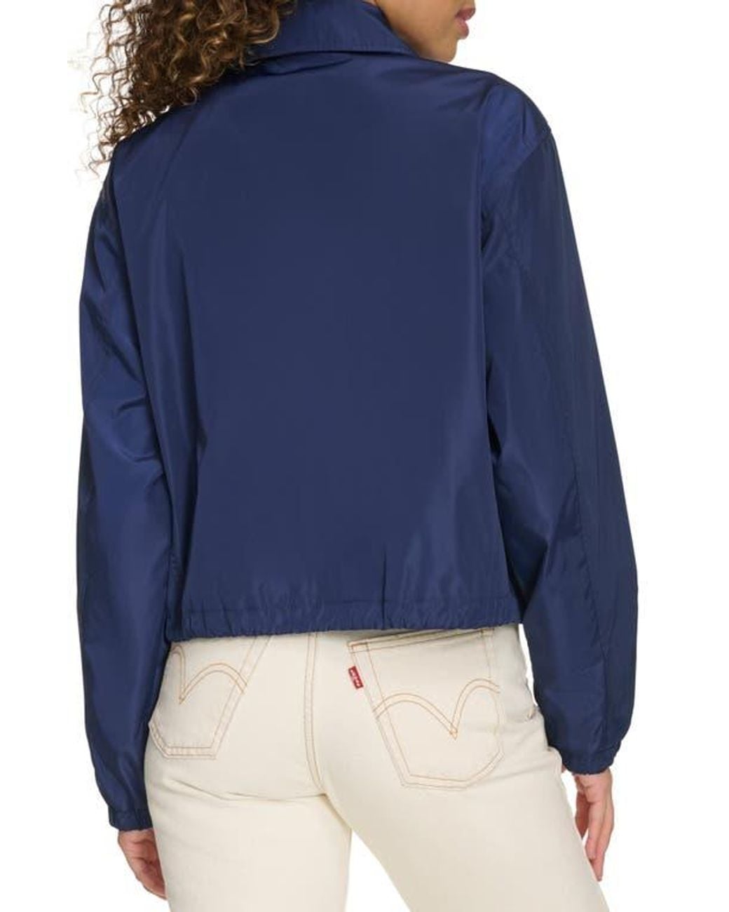 Champion Blue Cropped Coached Jacket